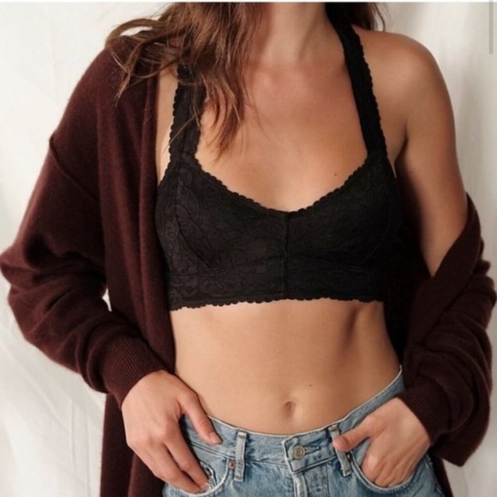 INTIMATELY FREE PEOPLE black galloon bralette Size XS